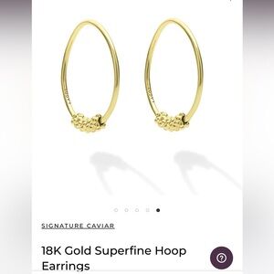 NWT Lagos 18K Gold caviar superfine Earrings